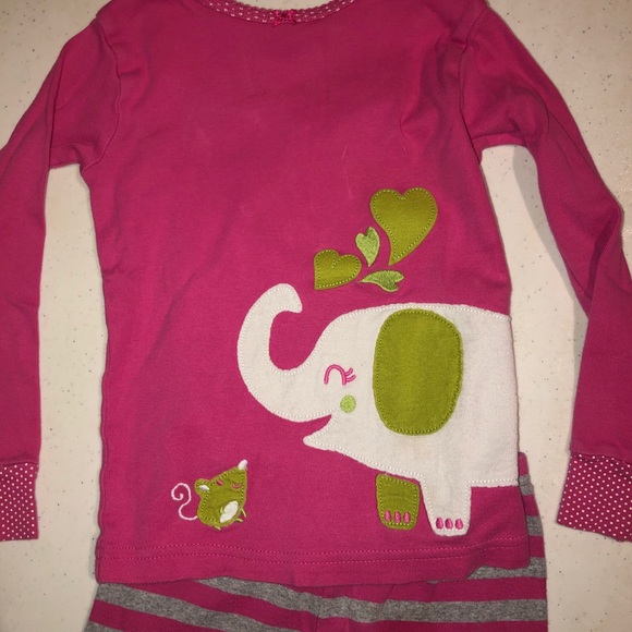 3T Carter’s Pink Elephant Pajamas - Picture 2 of 3